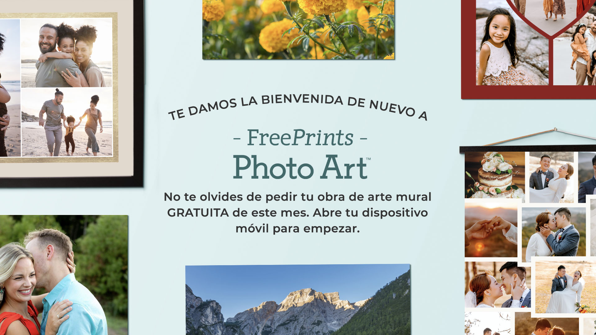 TE DAMOS LA BIENVENIDA DE NUEVO A FreePrints Photo Art