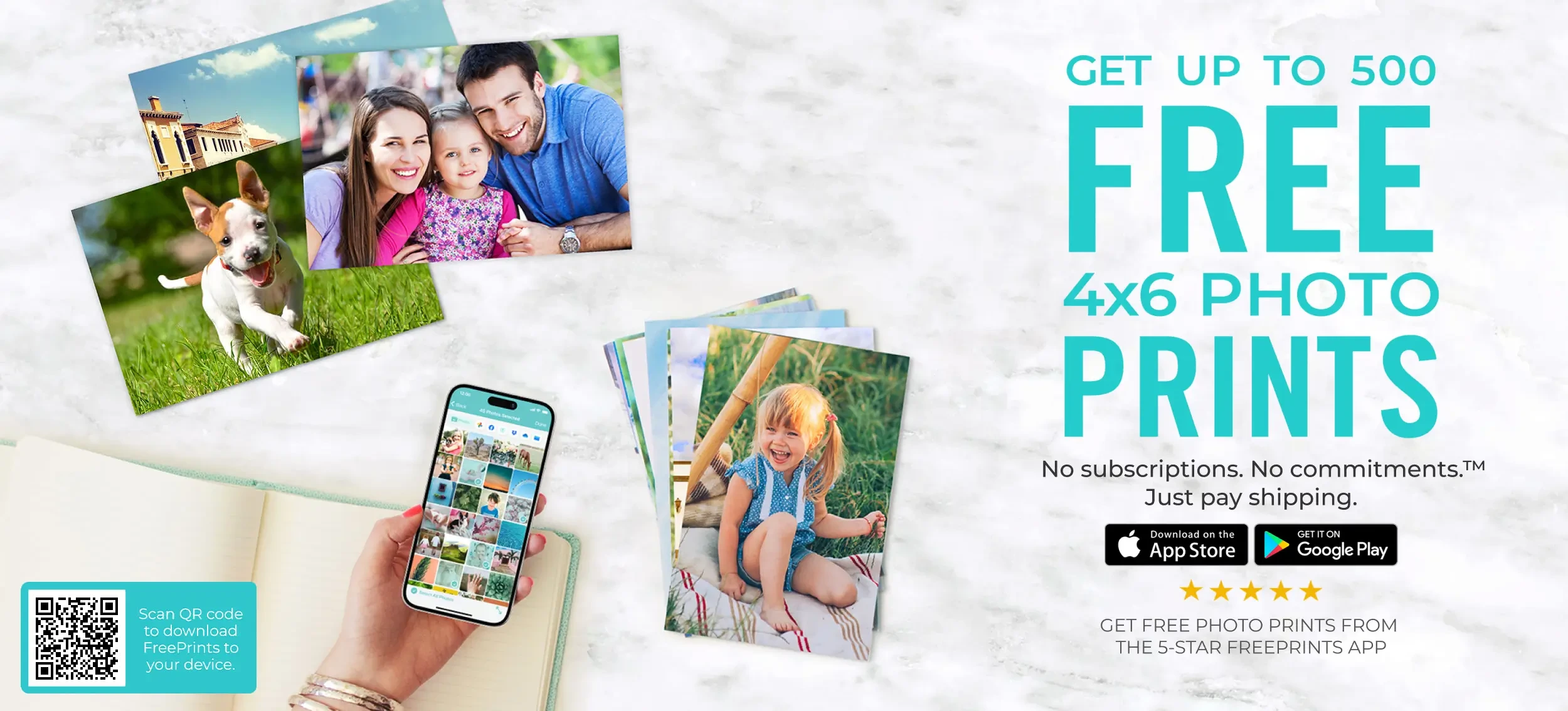 GET UP TO 500 FREE 6X4 PHOTO PRINTS