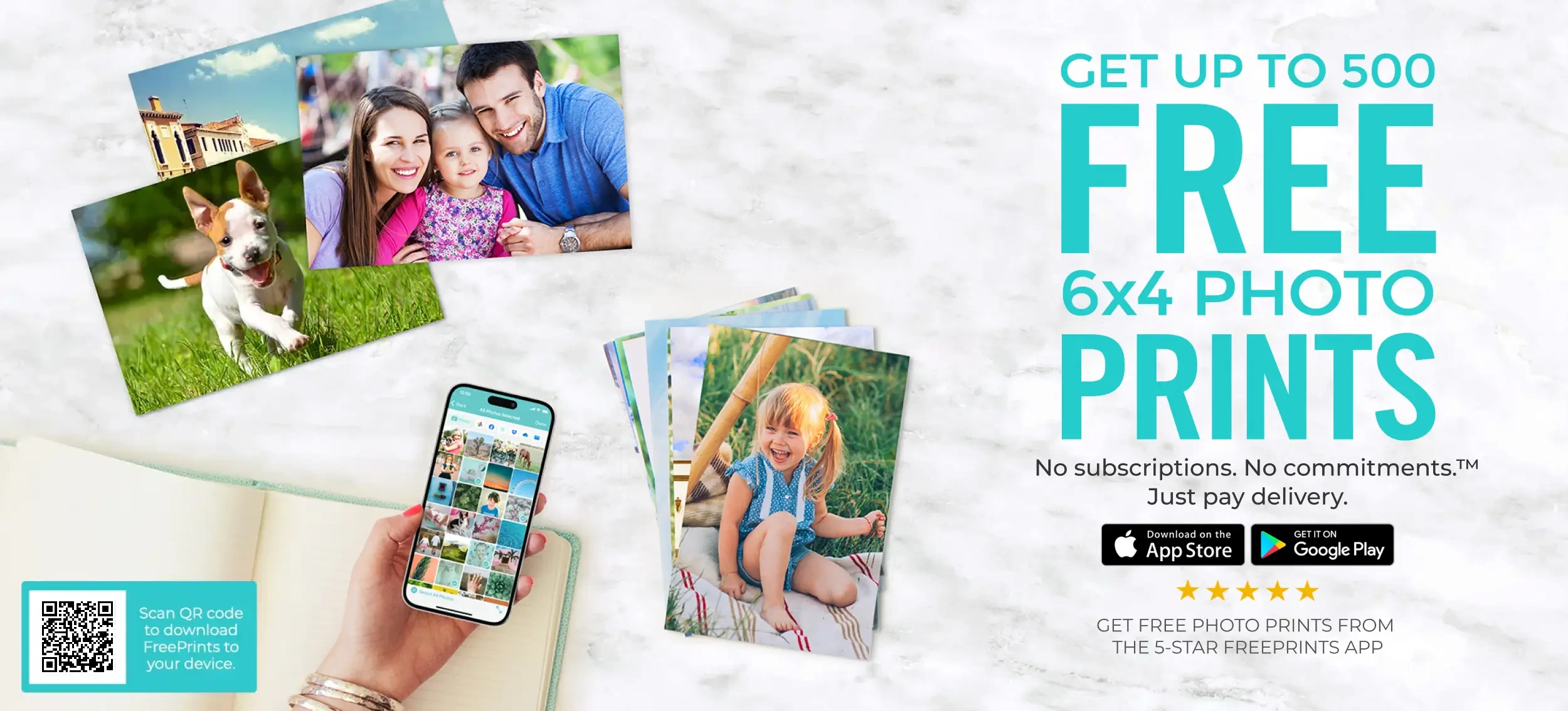 GET UP TO 500 FREE 6X4 PHOTO PRINTS