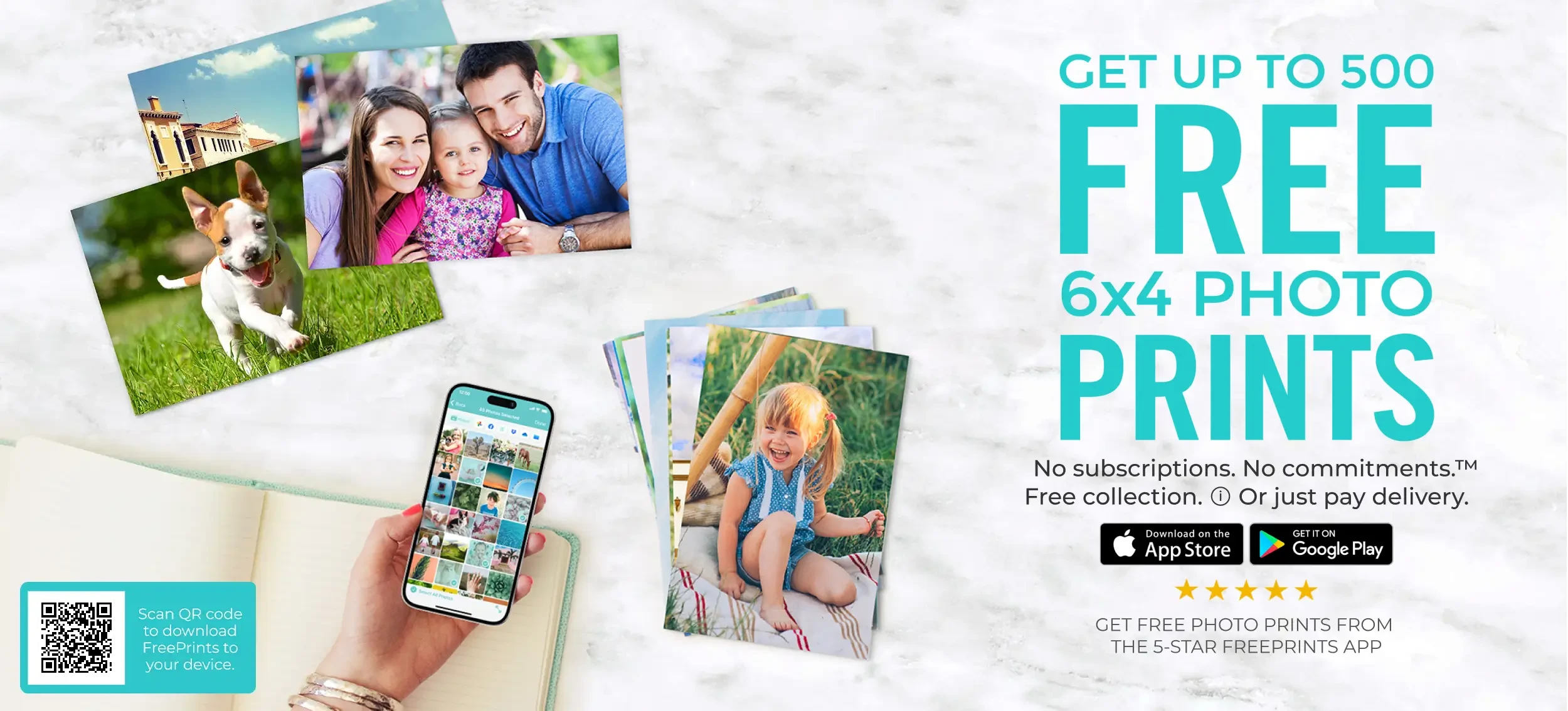 GET UP TO 500 FREE 6X4 PHOTO PRINTS