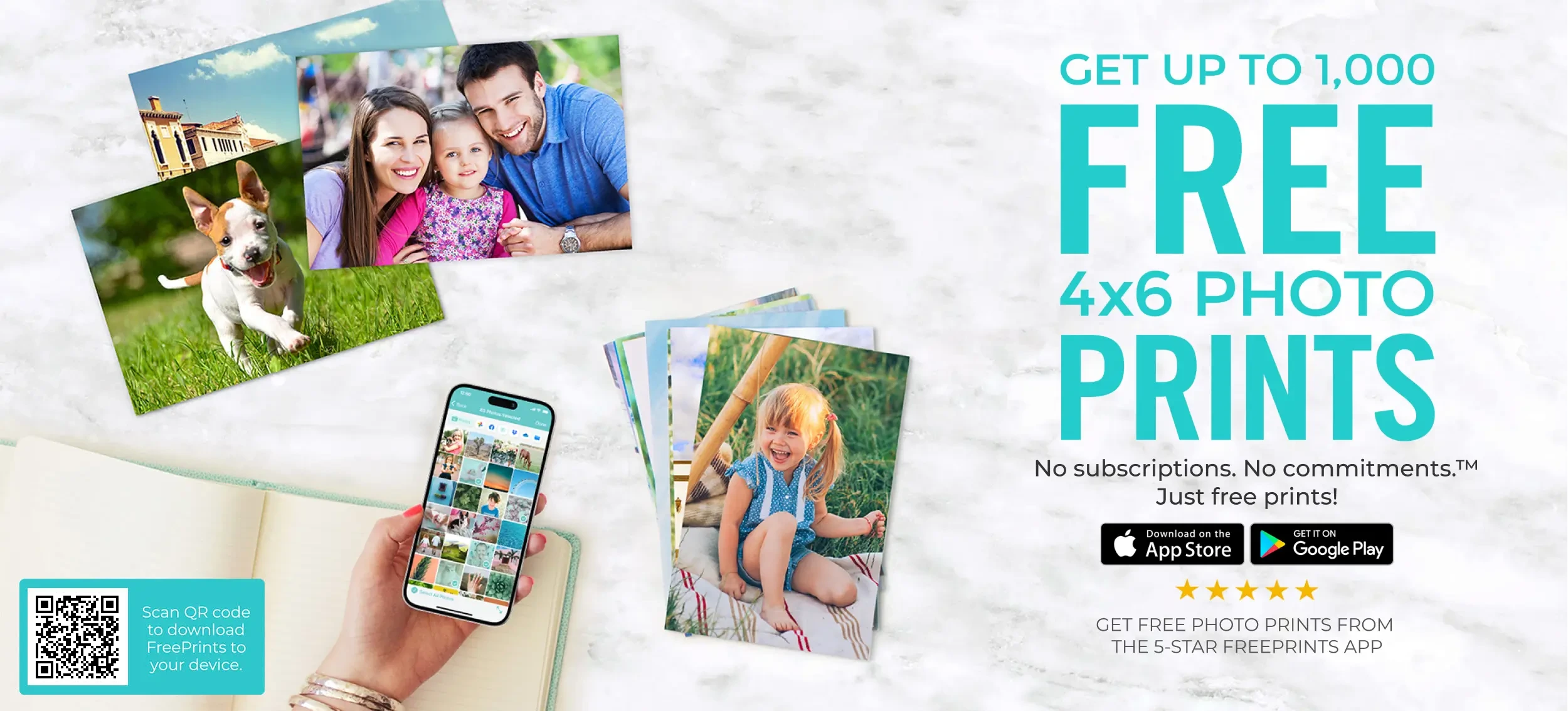GET UP TO 1,000 FREE 4X6 PHOTO PRINTS
