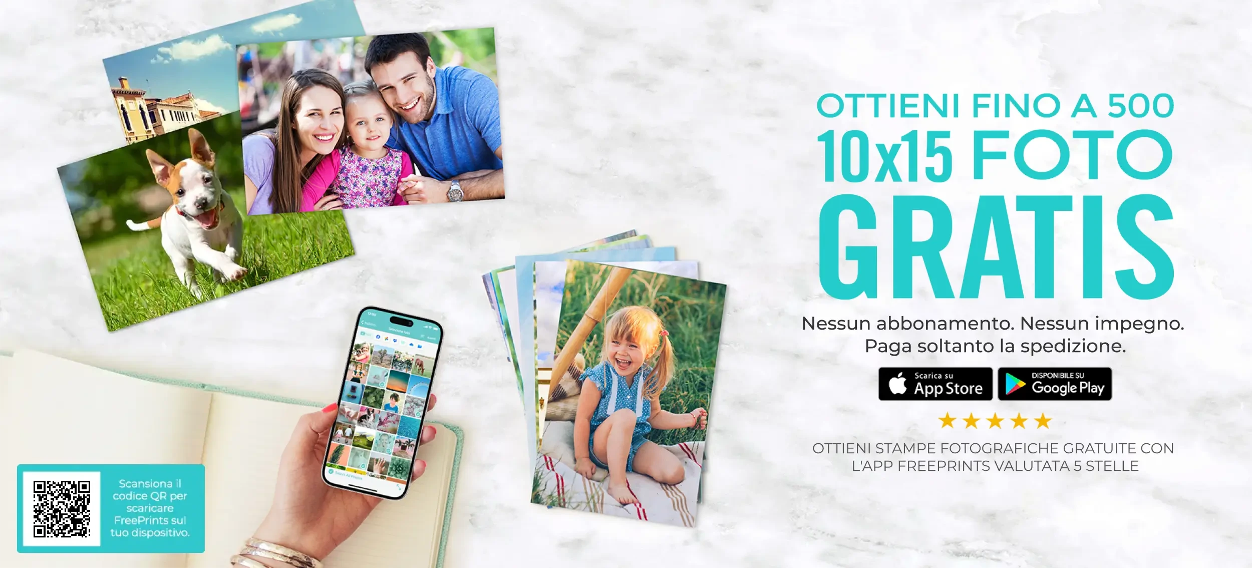 OTTIENI FINO A 500 FOTO 10x15 GRATIS